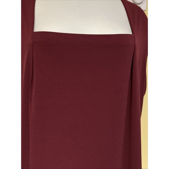 Jones Studio Separates  2X Burgundy  Wine Sleeveless Shirt Travel Layer - NEW - Picture 4 of 9